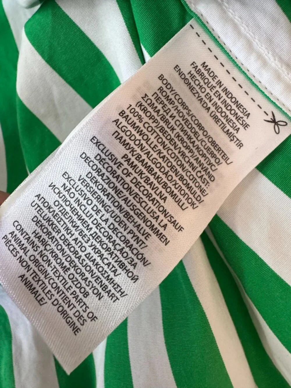 Polo Ralph Lauren Green White Striped Short Sleeve Button-Up Shirt Large Cotton